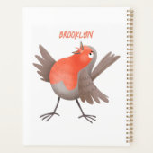 Niedlicher Singvogel Cartoon Planer (Rückseite)