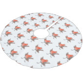 Niedlicher Singvogel Cartoon Polyester Weihnachtsbaumdecke (Schrägansicht)