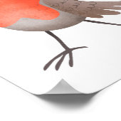 Niedlicher Singvogel Cartoon Poster (Ecke)