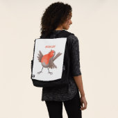 Niedlicher Singvogel Cartoon Rucksack (Ausgewaschen)