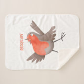 Niedlicher Singvogel Cartoon Sherpadecke (Vorderseite (Horizontal))