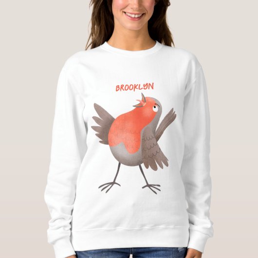 Niedlicher Singvogel Cartoon Sweatshirt (Vorderseite)