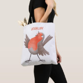 Niedlicher Singvogel Cartoon Tasche (Von Nahem)