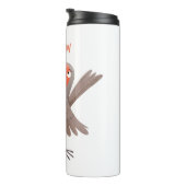 Niedlicher Singvogel Cartoon Thermosbecher (Nach rechts gedreht)