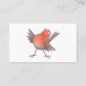 Niedlicher Singvogel Cartoon Visitenkarte (Rückseite)