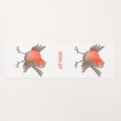 Niedlicher Singvogel Cartoon Yogamatte (Rückseite (Horizontal))