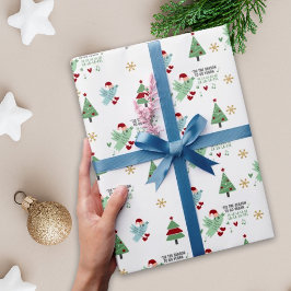 Niedlicher Singvogel, Green und Red Go Vegan Geschenkpapier