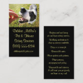 Niedlicher Sitzdienst für Hunde und Knochen Visitenkarte (Vorne/Hinten)