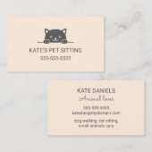 Niedlicher Sitzdienst für Schwarze Katzen Visitenkarte (Vorne/Hinten)