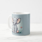 Niedlicher SitzElefant Kaffeetasse (Vorderseite Links)