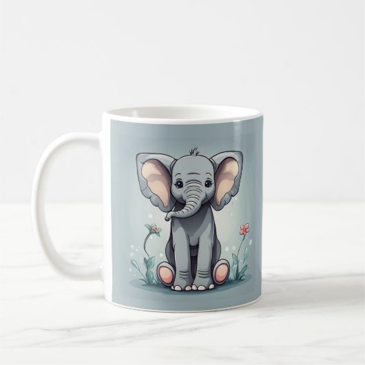 Niedlicher SitzElefant Kaffeetasse (Links)