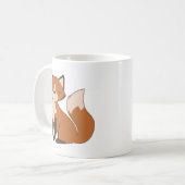 Niedlicher sitzender Fox Kaffeetasse (Vorderseite Links)