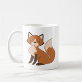 Niedlicher sitzender Fox Kaffeetasse (Links)