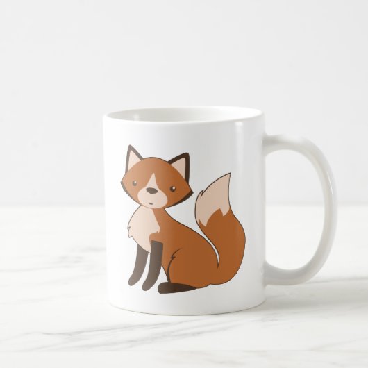 Niedlicher sitzender Fox Kaffeetasse (Rechts)