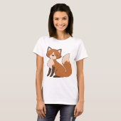 Niedlicher sitzender Fox T-Shirt (Vorne ganz)