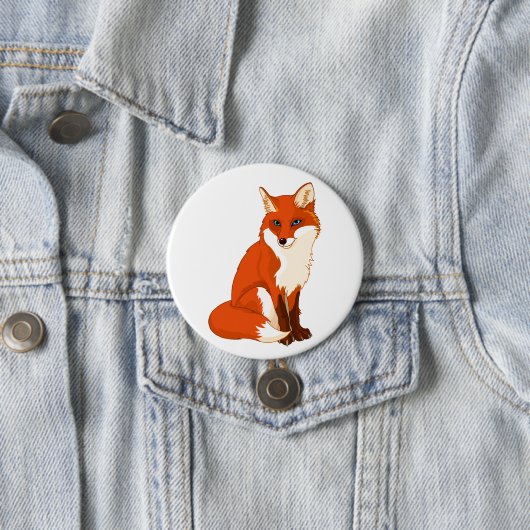 Niedlicher sitzender Knopf Fox Button (Beispiel)