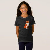 Niedlicher sitzender Mädchen-T - Shirt Fox (Vorne ganz)