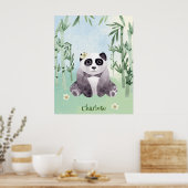 Niedlicher sitzender Panda Poster (Küche)