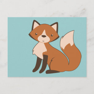 Niedlicher Sitzfuchs Postkarte