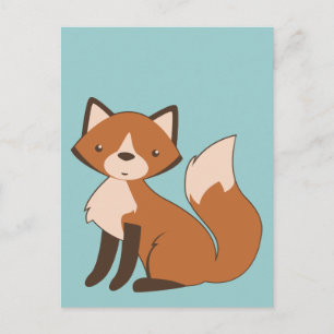 Niedlicher Sitzfuchs Postkarte