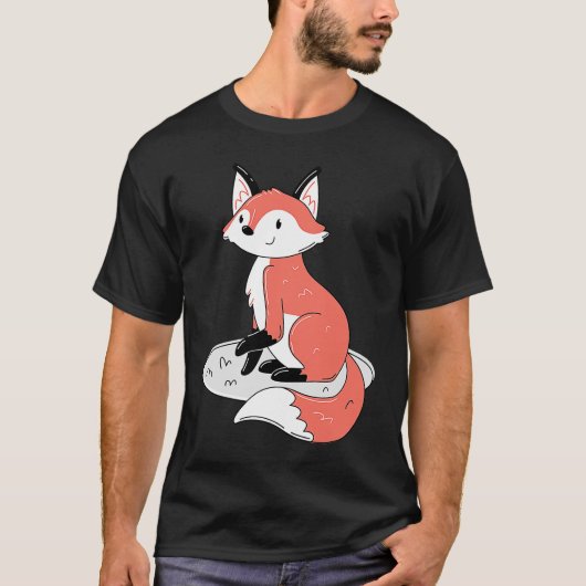 Niedlicher Sitzfuchs T-Shirt (Vorderseite)