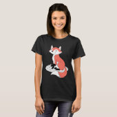 Niedlicher Sitzfuchs T-Shirt (Vorne ganz)