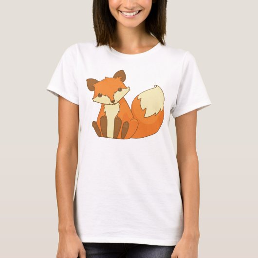 Niedlicher Sitzfuchs T-Shirt (Vorderseite)
