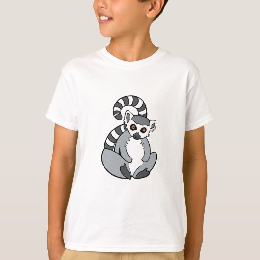 Niedlicher Sitzring-Lemur T-Shirt (Vorderseite)