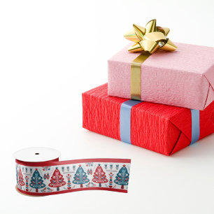 Niedlicher Skandinavier Weihnachtsbaum Satinband