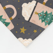 Niedlicher skandinavischer Jahrgang Heiße Kakao Fleecedecke (Ecke)