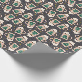 Niedlicher skandinavischer Jahrgang Heiße Kakao Geschenkpapier (Ecke)