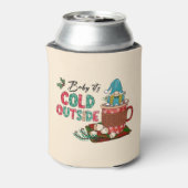 Niedlicher skandinavischer Weihnachtsgnome & Hot C Dosenkühler (Kanne Rückseite)