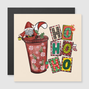 Niedlicher skandinavischer Weihnachtsmann Gnome -  Magnetkarte