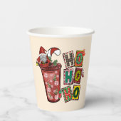 Niedlicher skandinavischer Weihnachtsmann Gnome -  Pappbecher (Rückseite)