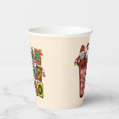 Niedlicher skandinavischer Weihnachtsmann Gnome -  Pappbecher (Rechts)