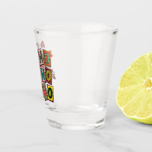 Niedlicher skandinavischer Weihnachtsmann Gnome - Schnapsglas (Rechts)