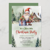 Niedlicher skandinavischer Weihnachtszwerg im Wint Einladung (Vorne/Hinten)