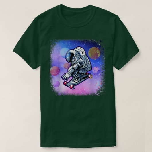 Niedlicher Skateboarder im Weltraumskateboarder T-Shirt (Design vorne)