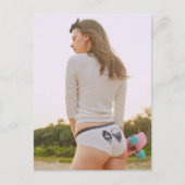 Niedlicher Skater Girl-Unterwäsche-Modell Postkart Postkarte (Vorderseite)