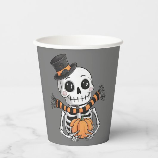 Niedlicher Skelettbildbecher Pappbecher (Vorderseite)