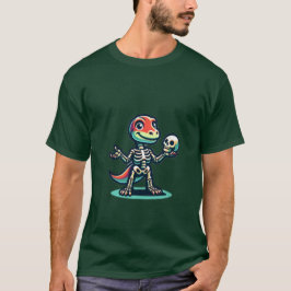 Niedlicher Skelettdinosaurier mit Schädel T-Shirt