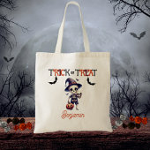 Niedlicher Skelettkid-Trick oder Treat Halloween Tragetasche
