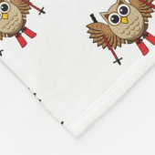 Niedlicher Skifahrer Cartoon Fleecedecke (Ecke)