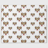 Niedlicher Skifahrer Cartoon Geschenkpapier (Flach)