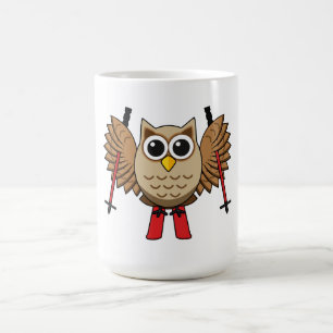 Niedlicher Skifahrer Cartoon Kaffeetasse