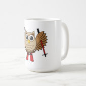Niedlicher Skifahrer Cartoon Kaffeetasse (VorderseiteRechts)