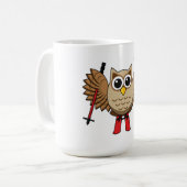 Niedlicher Skifahrer Cartoon Kaffeetasse (Vorderseite Links)