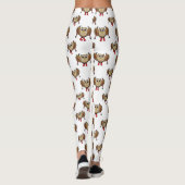 Niedlicher Skifahrer Cartoon Leggings (Rückseite)