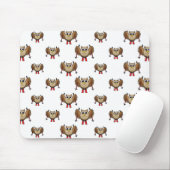 Niedlicher Skifahrer Cartoon Mousepad (Mit Mouse)
