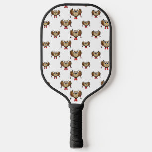 Niedlicher Skifahrer Cartoon Pickleball Schläger